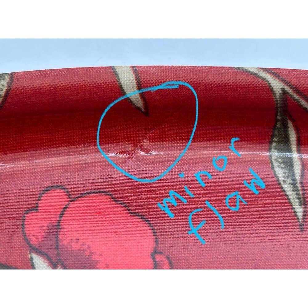 6 Plates Match Mates International Laminations Floral Red Luncheon Fancy Picnic - Picture 7 of 13